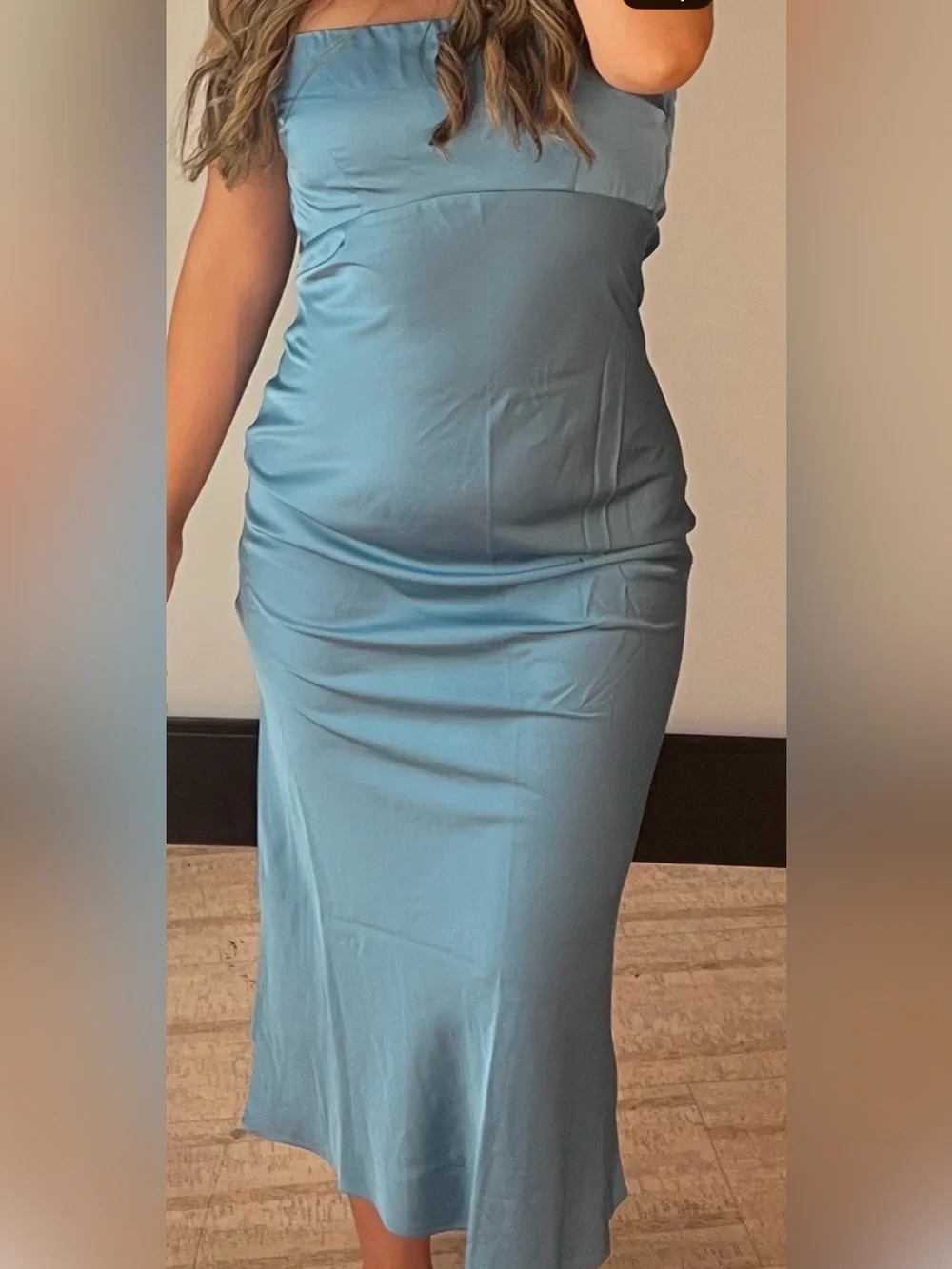 sparkly blue dress long Navy Ball Gown V-neck Prom Dresses, Formal Dresses, MP681 The sparkly fabric and missy dress Brown Wedding Guest Dresses SIZE - True to U.S. Size (Regular Width):14